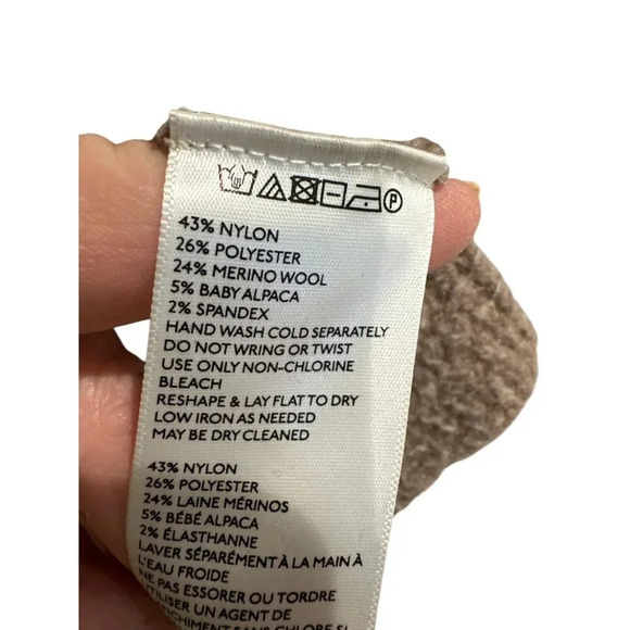 Anthropologie Moth Alpaca Wool Blend Open Front Cardigan Size XS, Pre-Owned. - Picture 5 of 7